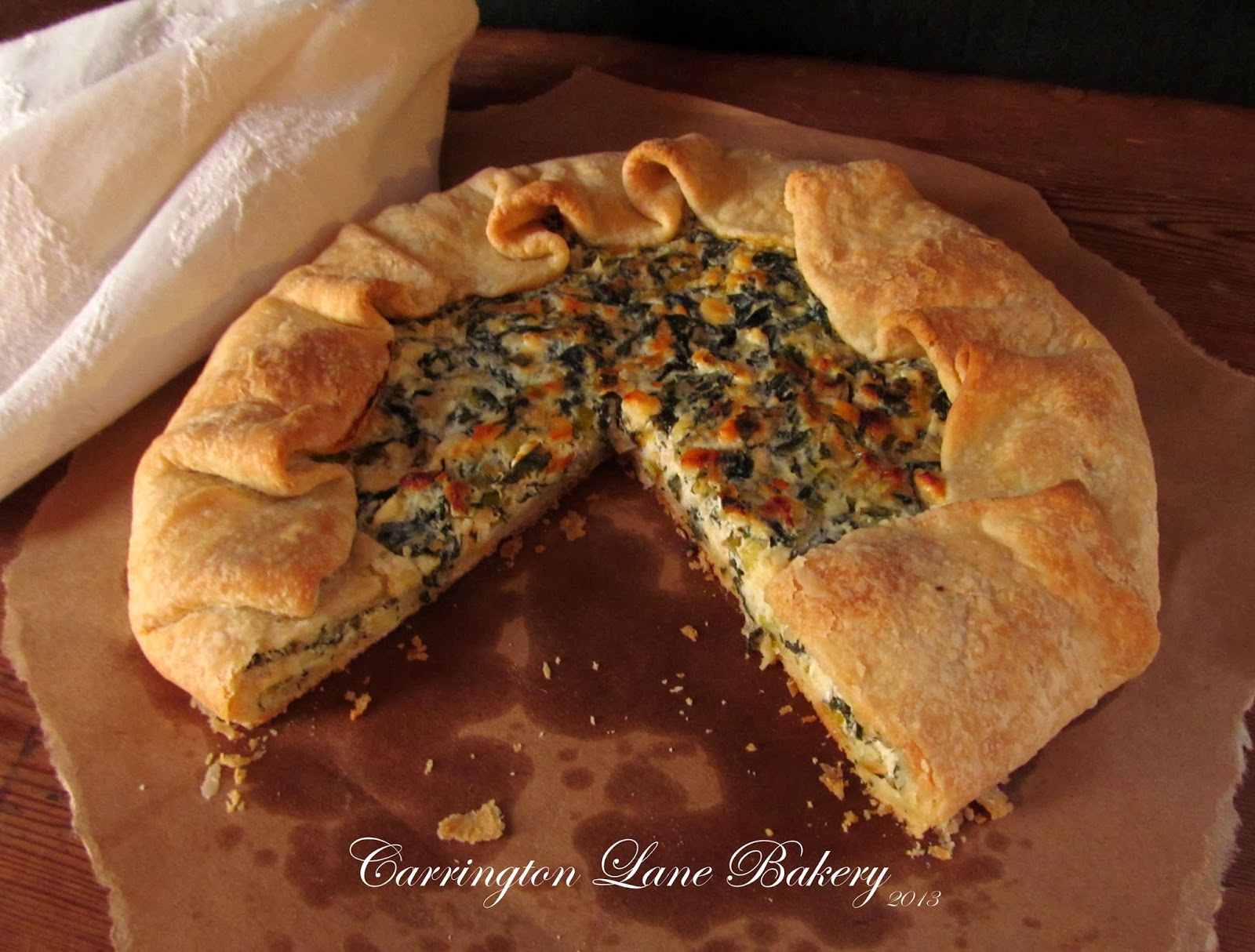 Carrington Lane Bakery Spinach and Feta Galette