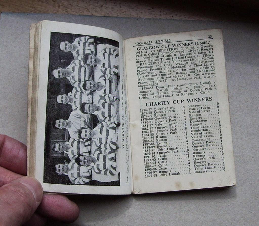 Old Scottish Football Wee Red Book 195253 195455 196465