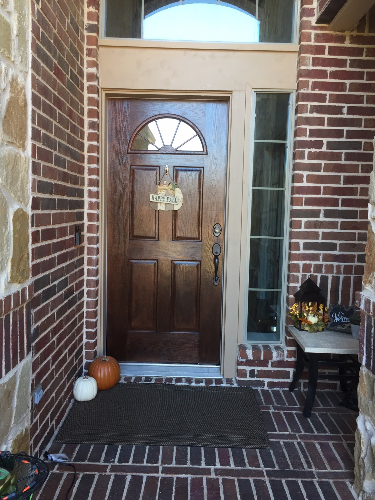 craftyc0rn3r Gel Staining the Front Door and Spray