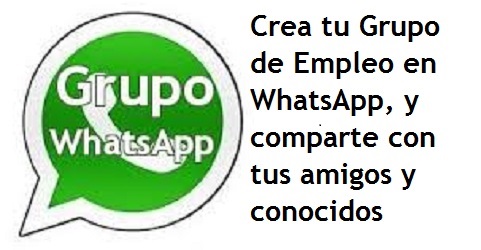 CREA TU GRUPO DE EMPLEO EN WHATSAPP