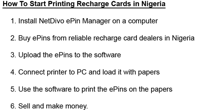 How To Start Printing Recharge Cards in Nigeria