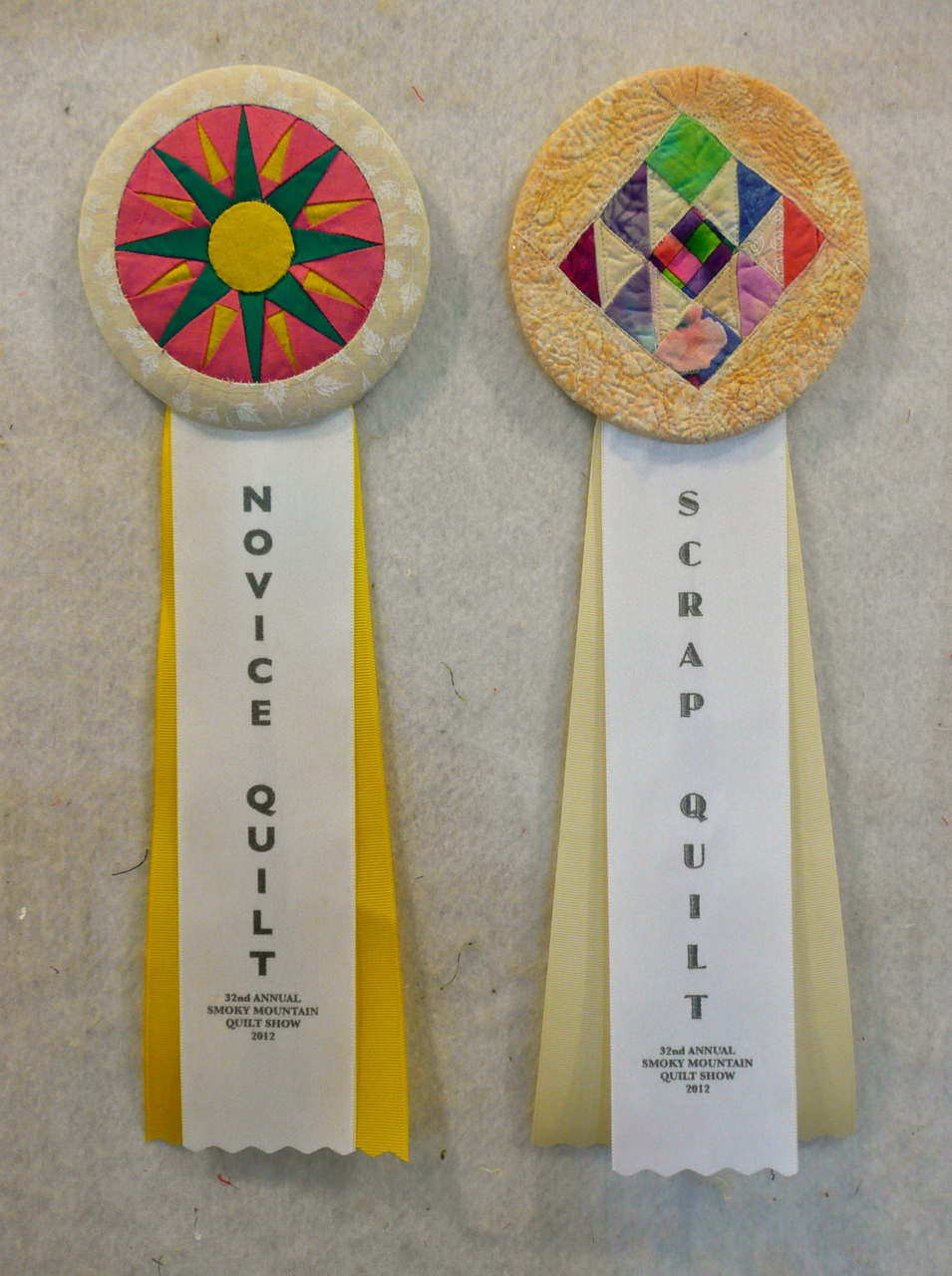 Nellie's Needles Award Ribbons for SMQ Guild 2012 Show
