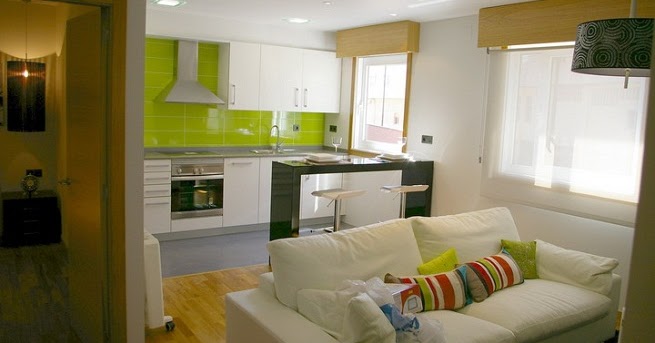 Home Decorating Ideas: Integrated kitchen and living room