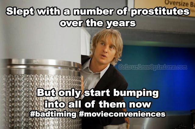 But of course we're supposed to accept it 'cause it's a comedy with a "Usual Suspects" ending. She's Funny That Way meme Owen Wilson