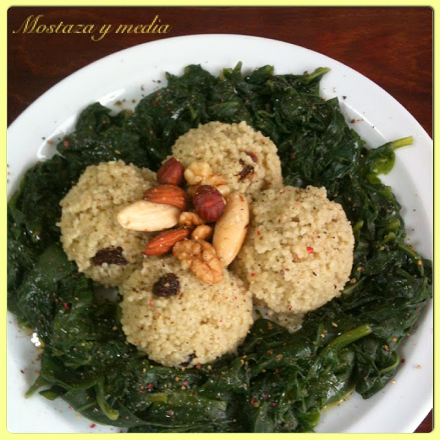 Cuscús Con Espinacas Y Frutos Secos
