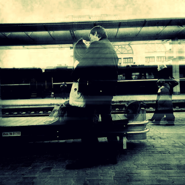 Couples in love - Minsk railway station