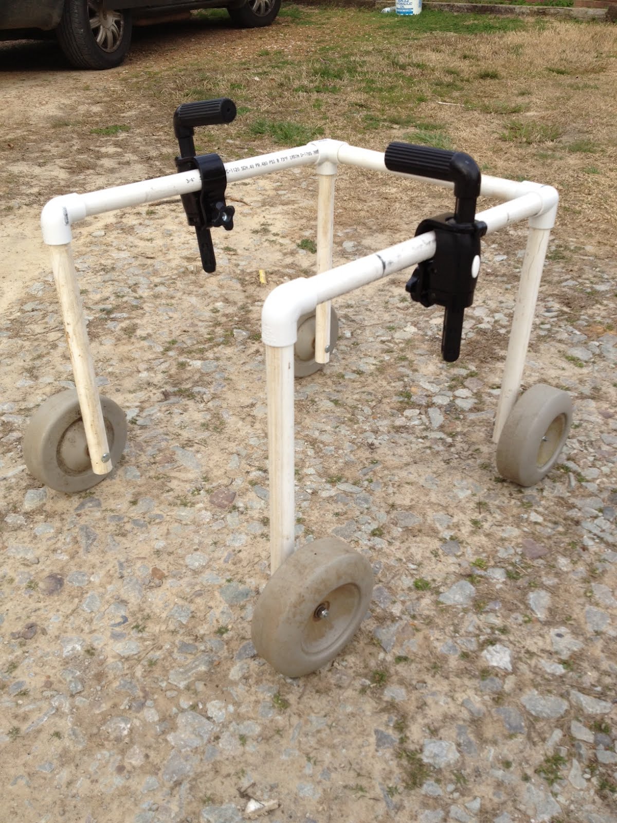 Celebrating Inchstones PVC pipe walker