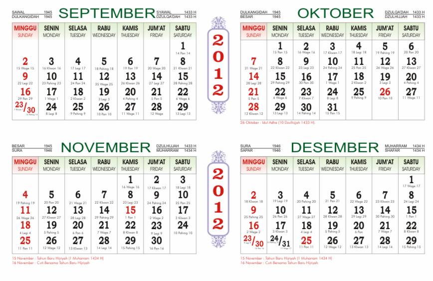 Kalender 2012 Referensi Kalender 2012 Referensi