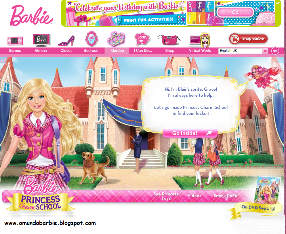 Barbie: ♥♥Site da Barbie escola de princesas Calendário♥♥