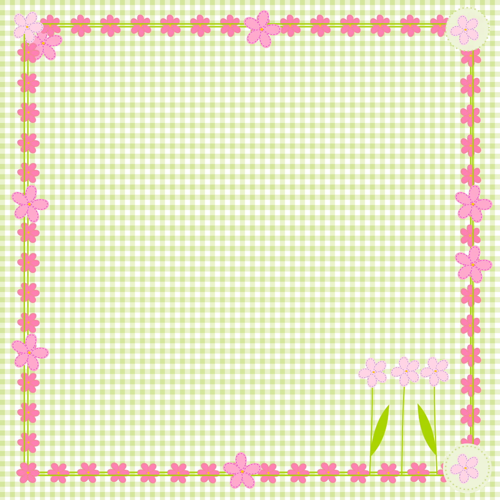 free digital flower border scrapbooking elements - Clipart Rahmen