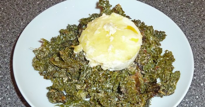FotoBlog Gebackene Eier auf Grünkohl