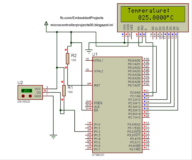 89C51 Based Digital Thermometer Using DS1820 Arrogance Gizmo
