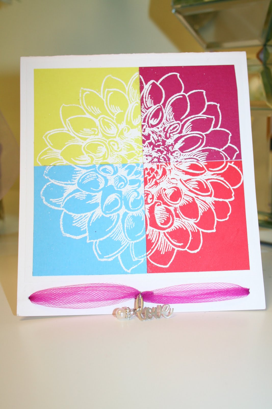 Oh My Crafts Blog Make a Mosaic Card with Jumbo Stamps!