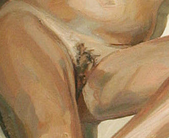 Kate Moss vulva clítoris Lucian Freud