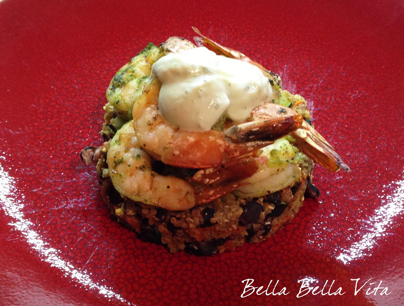 Bella Bella Vita In The Kitchen Black Bean Quinoa Cakes w/ Roasted