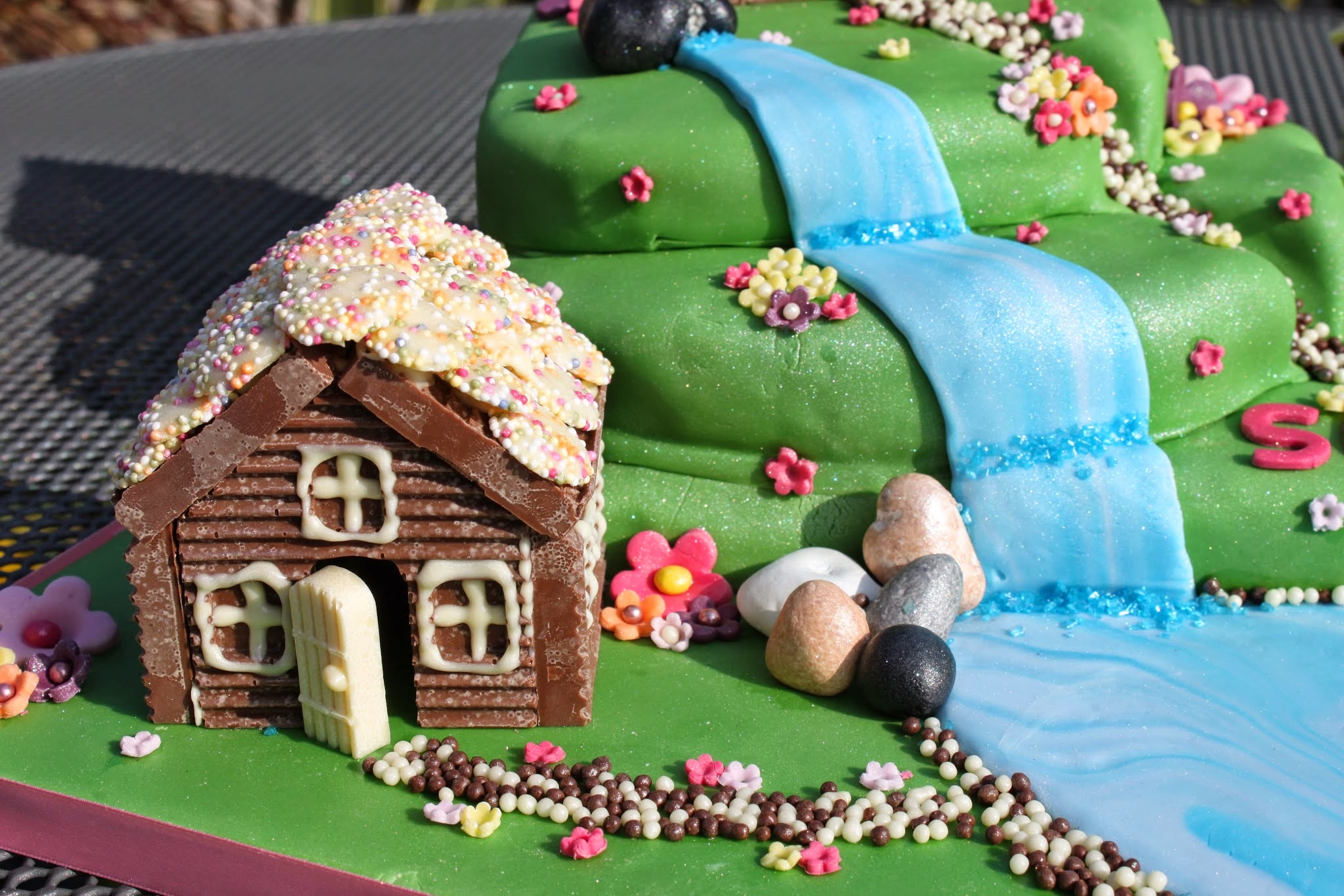 Snowballs in Summer Chocolate party Alpine village cake