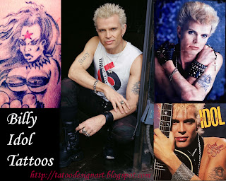 Billy Idol Tattoos - Male Celebrity Tattoo Ideas