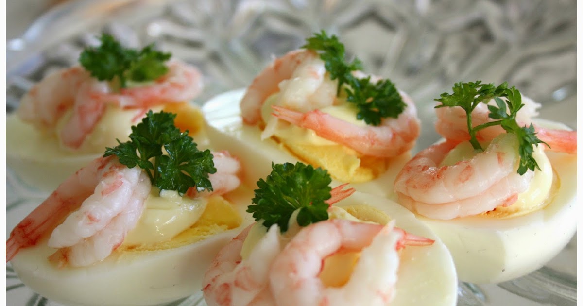Madame Edith - Recept: Ägghalvor med handskalade räkor