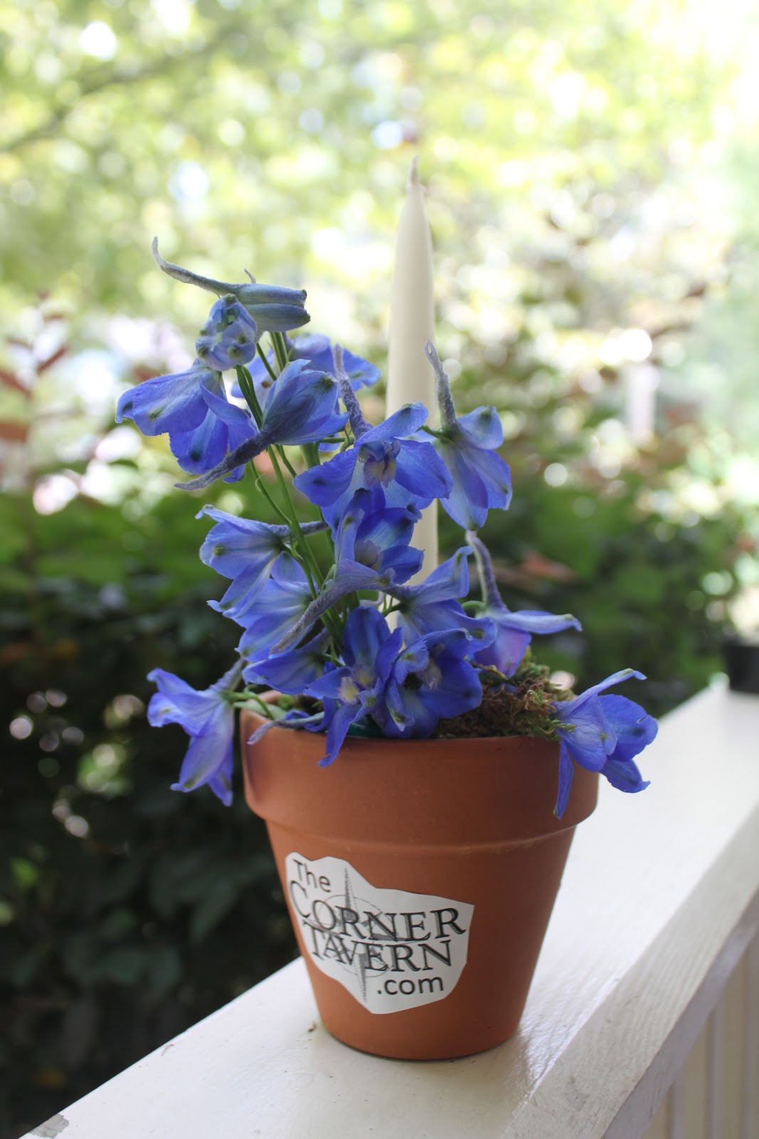 Sake Mom Candle Flower Pot Centerpiece