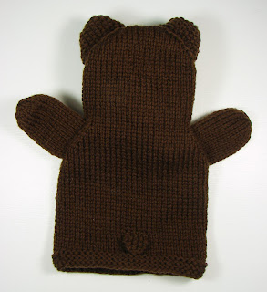 hand knit hand puppets toy animals bear