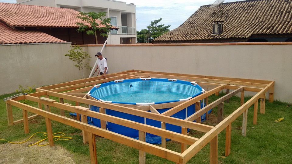 How To Build An Above Ground Pool Deck Diy Craft Projects