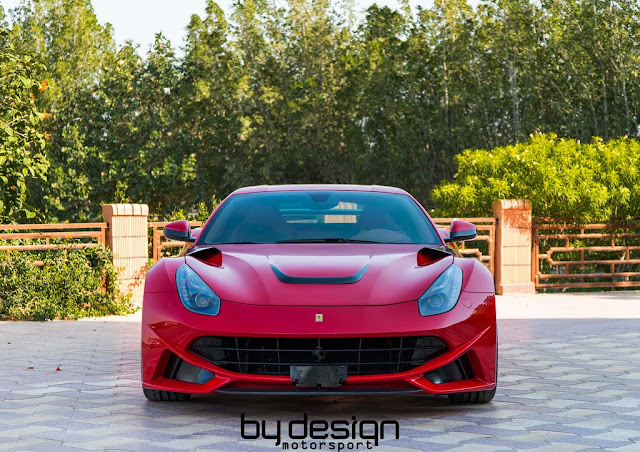 Matt Red N-Largo Novitec Rosso Ferrari F12 in Saudi by ByDesign