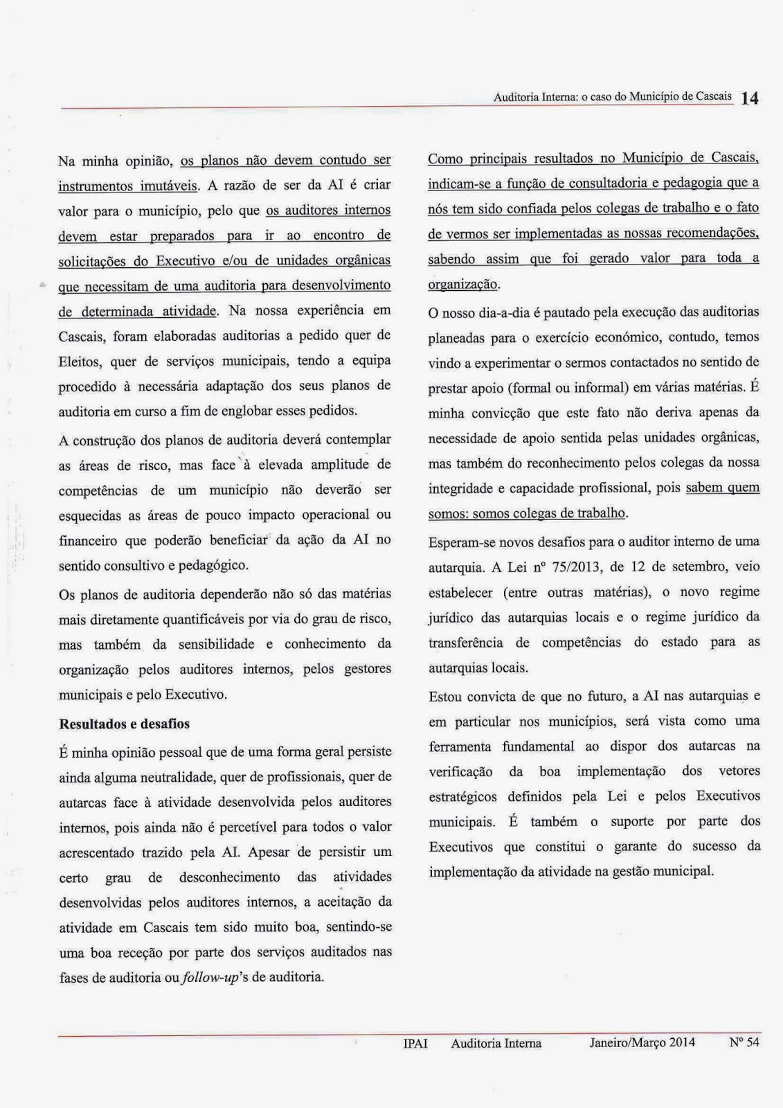 Artigo auditoria interna
