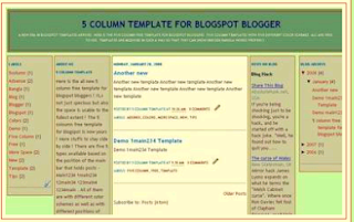 template blogger 5 column