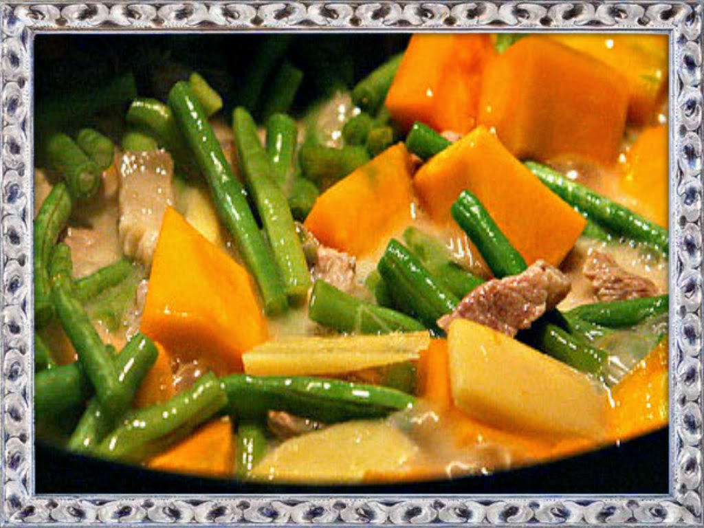 GINATAANG KALABASA (SQUASH COOKED IN COCONUT MILK)