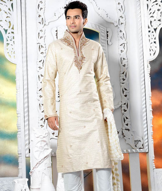 Gent stylish kurta 201213  embroidered kurta pyjama for men  wedding