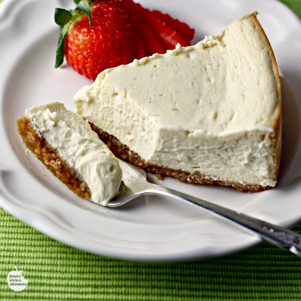 Skinny Vanilla Bean Cheesecake | Renee's Kitchen Adventures So rich tasting and creamy you will swear it's a full fat version! 