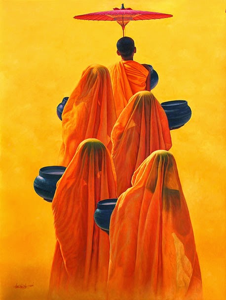 "Monks in Yellow Robes" by Aung Kyaw Htet