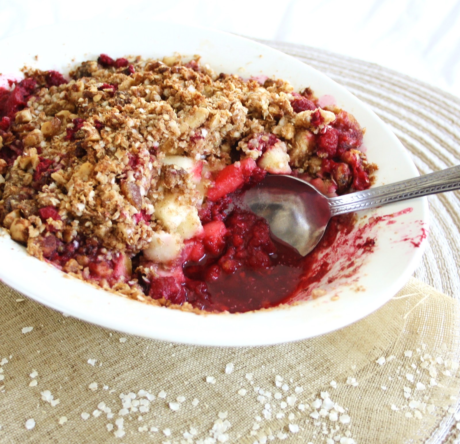 Apple Raspberry Crumble