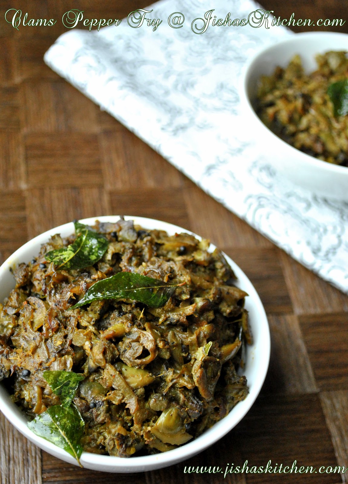 ! Jisha's Kitchen ! Kakkayirachi Pepper Fry Indian Recipes, Kerala