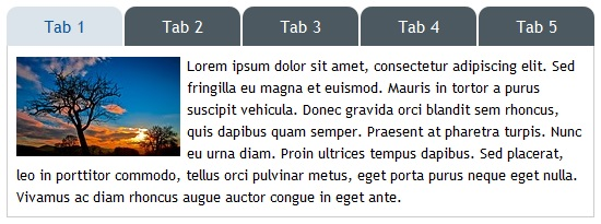 esempio tab menu jquery