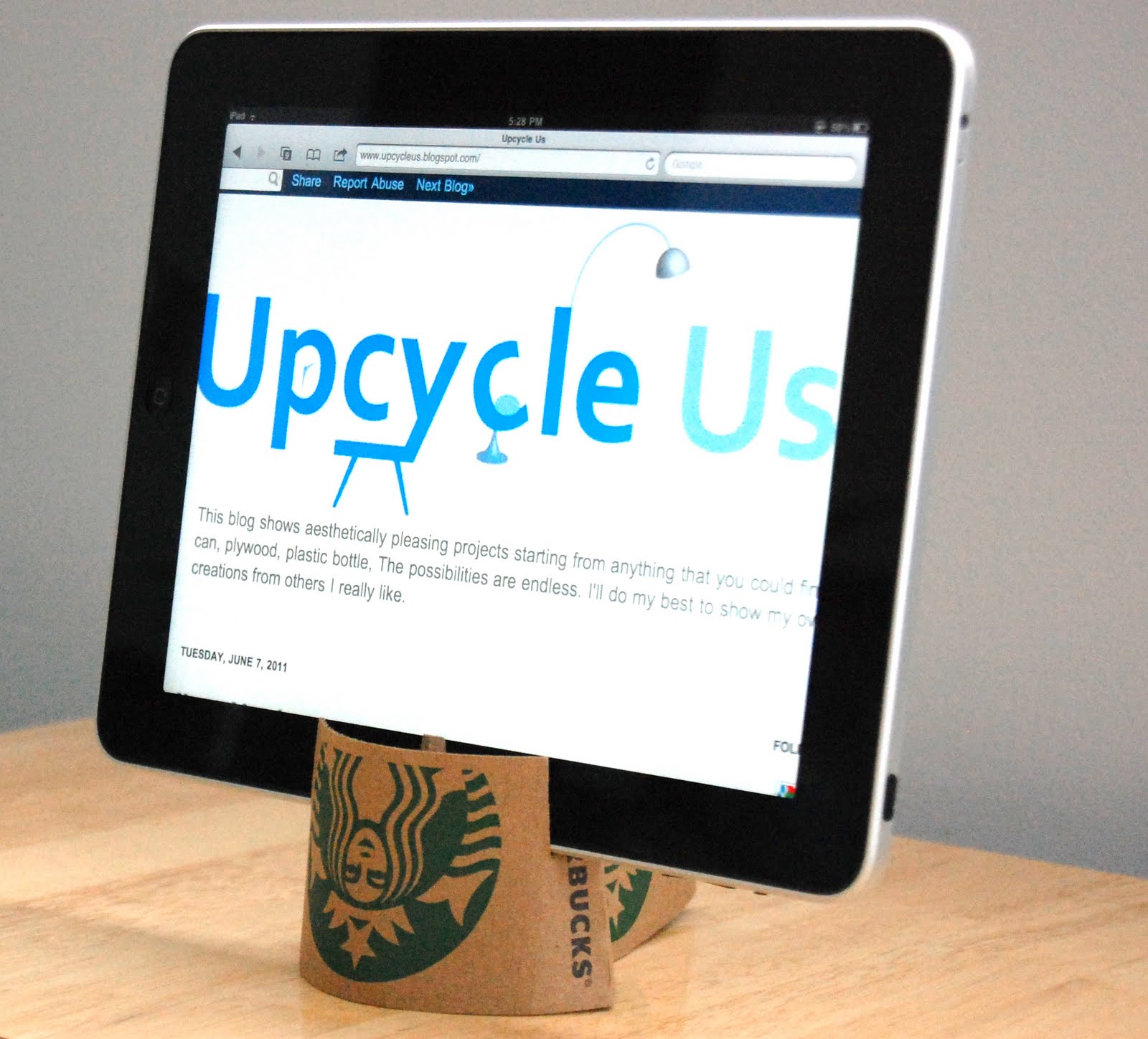 Upcycle Us Upcycling a coffee cup sleeve