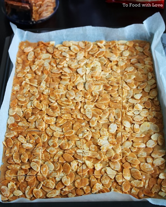To Food with Love Almond Crisps (Almond Brittle)