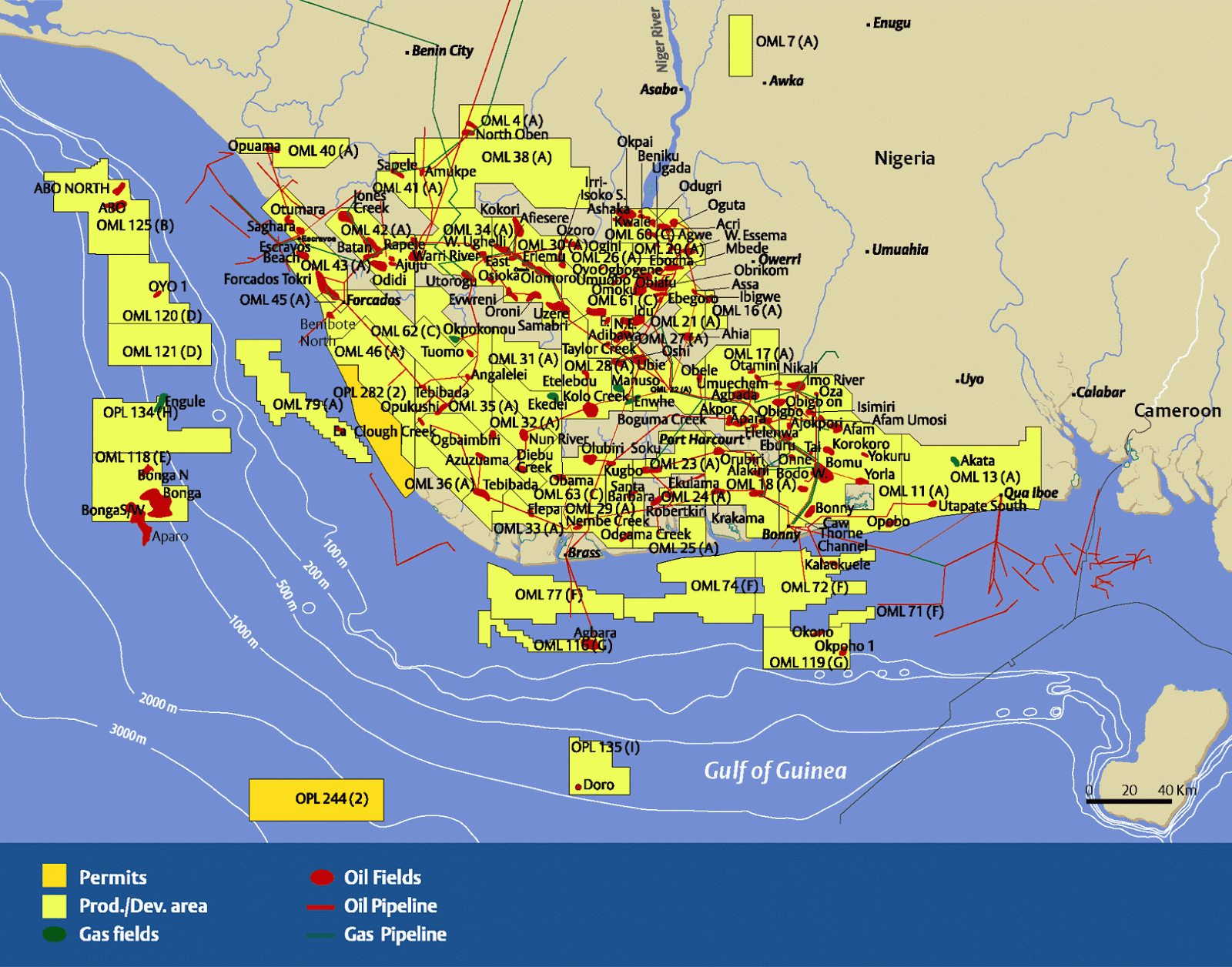 nigeria oil blocks map nigeria oil blocks map