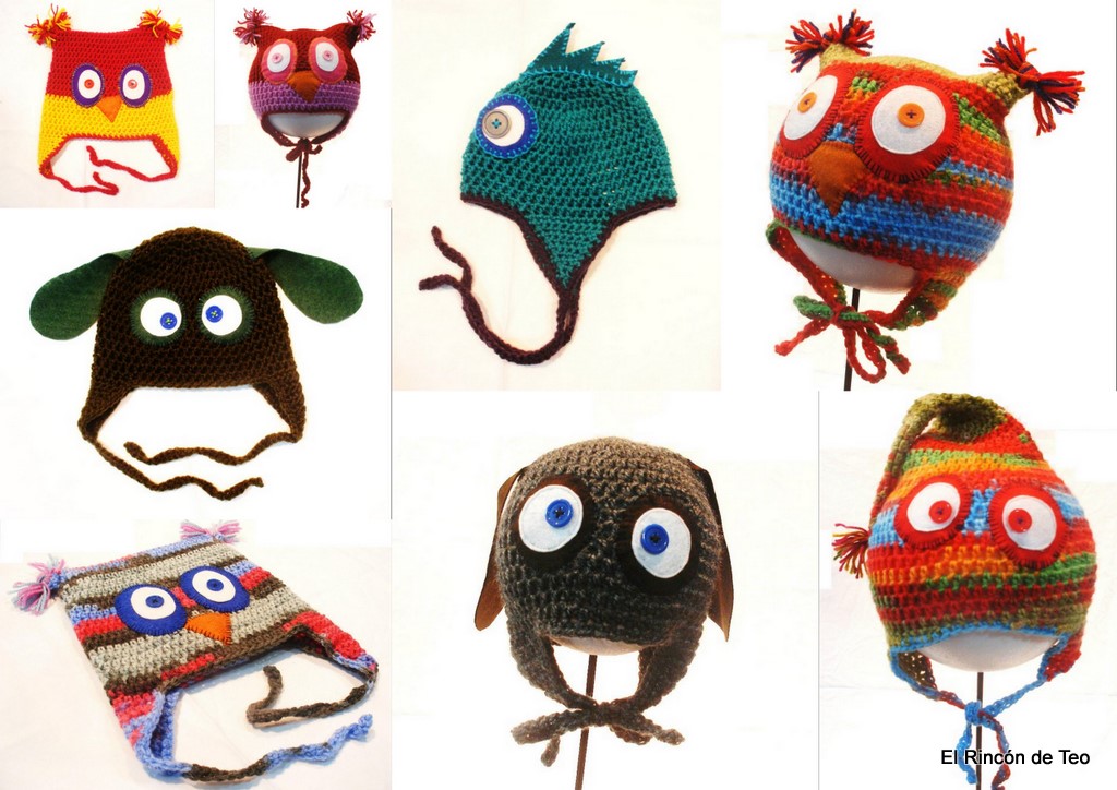 Gorros Monstruosos y con formas de animales!!