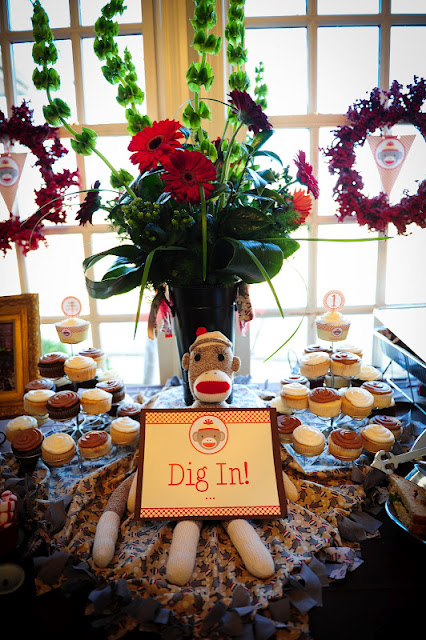 Kara s Party Ideas Sock Monkey 1st Birthday Party - 96