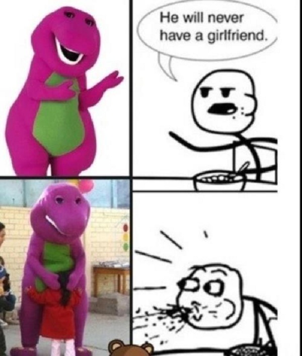 scary barney memes