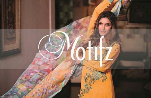 Motifz Latest and Beautiful Lawn Dresess Collection 2014 For Women