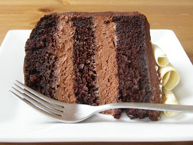Vegan Double Chocolate Mousse Cake