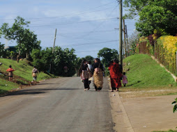 walking home from church