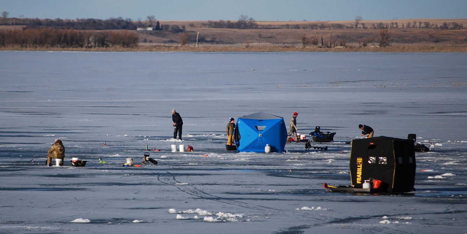 Life in Fort Yates, North Dakota Ice Fishing on the Missouri Ft Rice, ND