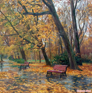Осень, дождь, парк Осень, дождь, парк