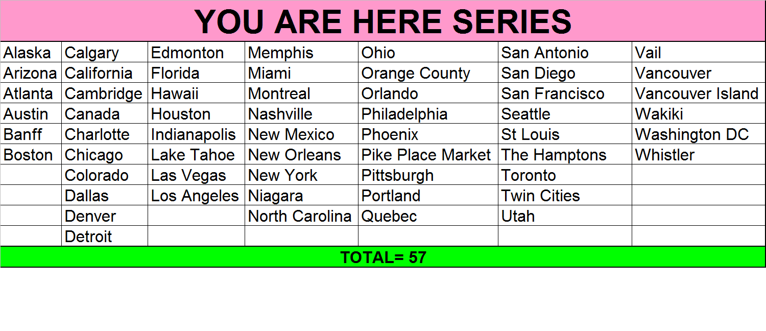 Starbucks City Mugs YOU ARE HERE SERIES