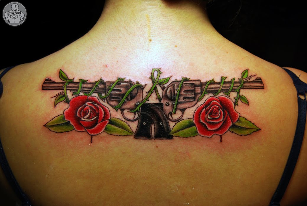 Guns N Roses Tatuaje Old School Guns And Roses Tatuajes Guns N Roses Tatuaje Old School Guns And Roses Tatuajes