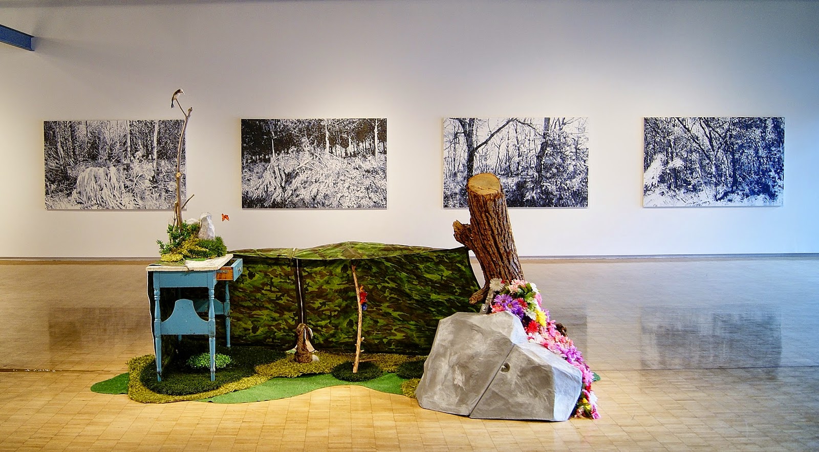 The Purple Scarf Exhibit Exploring the Wild Deep Woods at