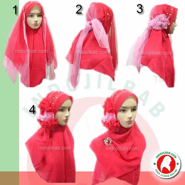 Cara Memakai Jilbab Pesta